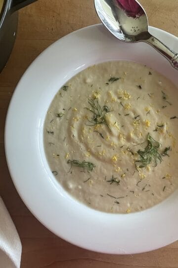 Roasted Fennel and White Bean Soup
