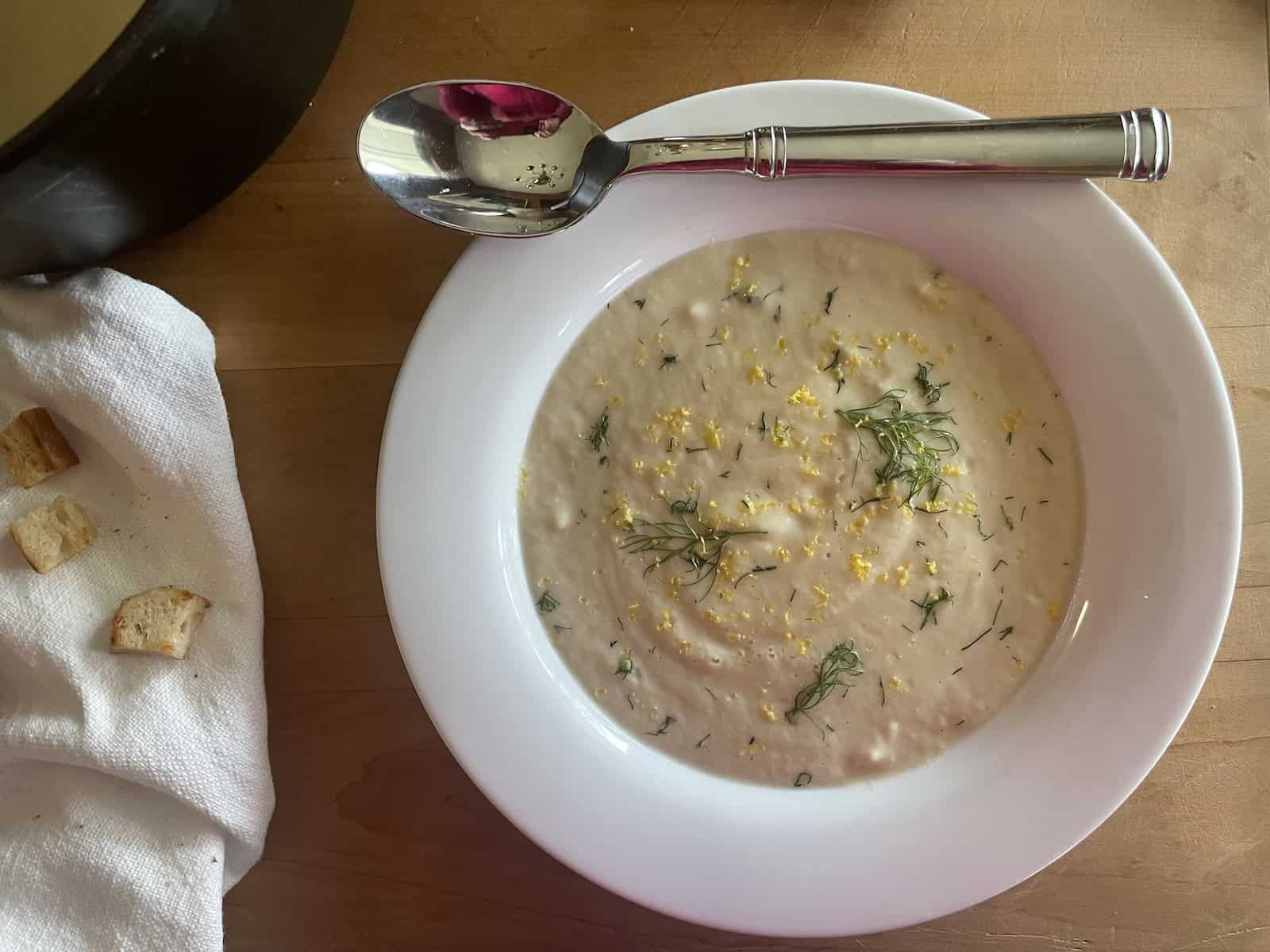 Roasted Fennel and White Bean Soup