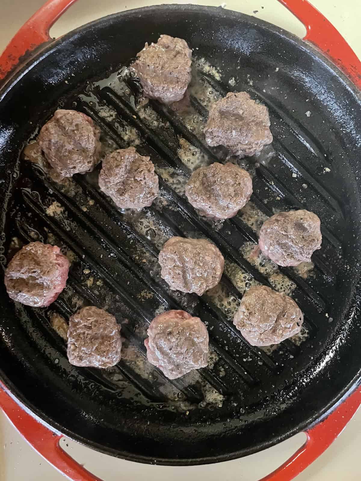 browned cheeseburgers