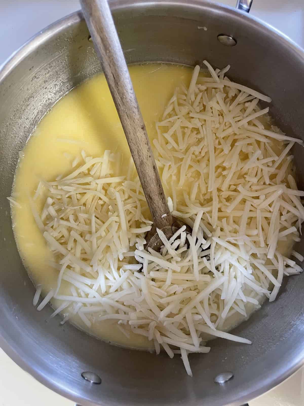 add the rest of the cheese
