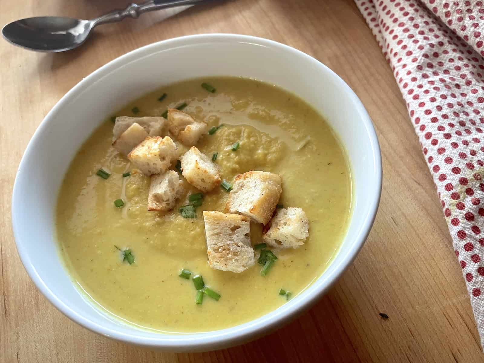 Roasted Cauliflower, White Bean and Tahini Soup