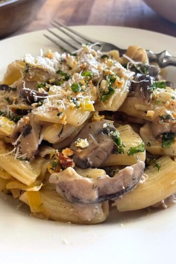 Mushroom, Tarragon and Herb Cheese Pasta