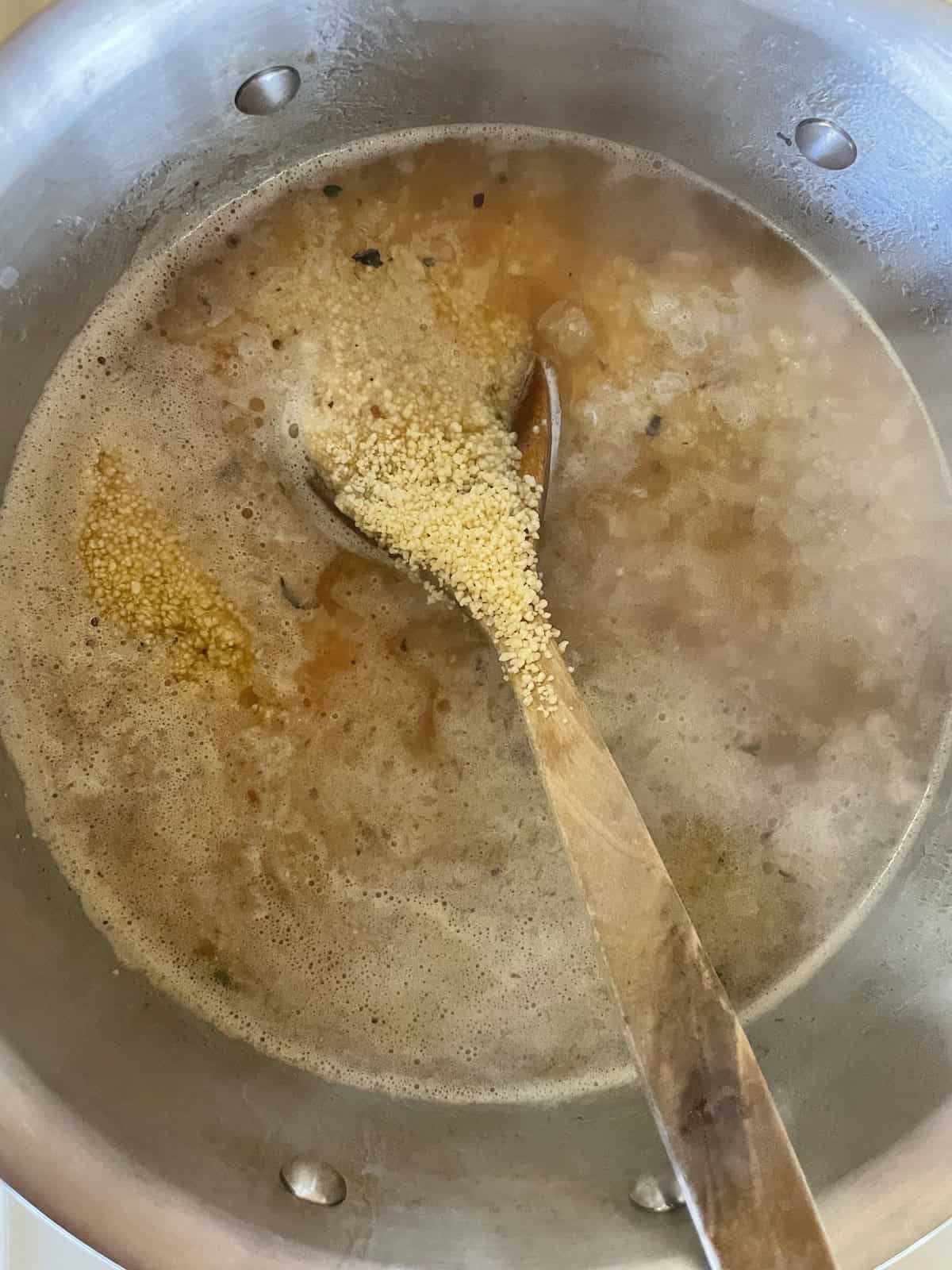 add couscous to pan