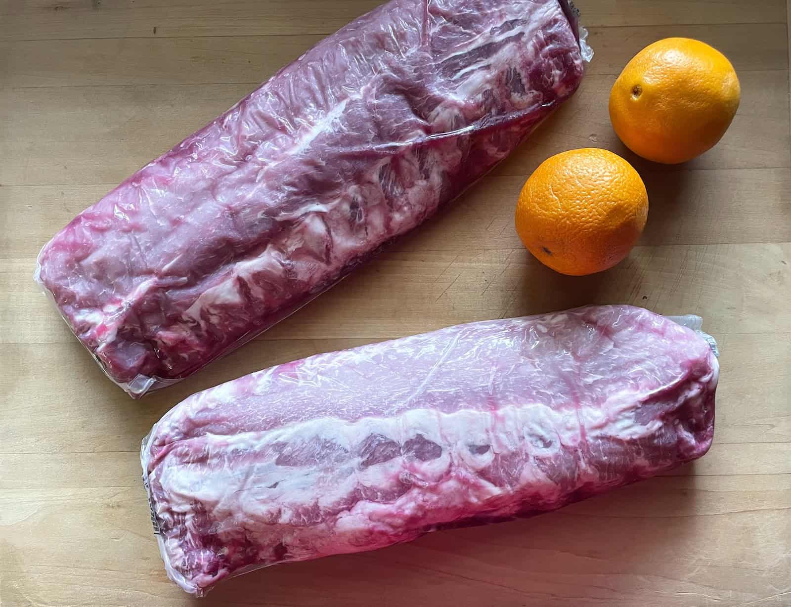 Ribs and orange ingredients