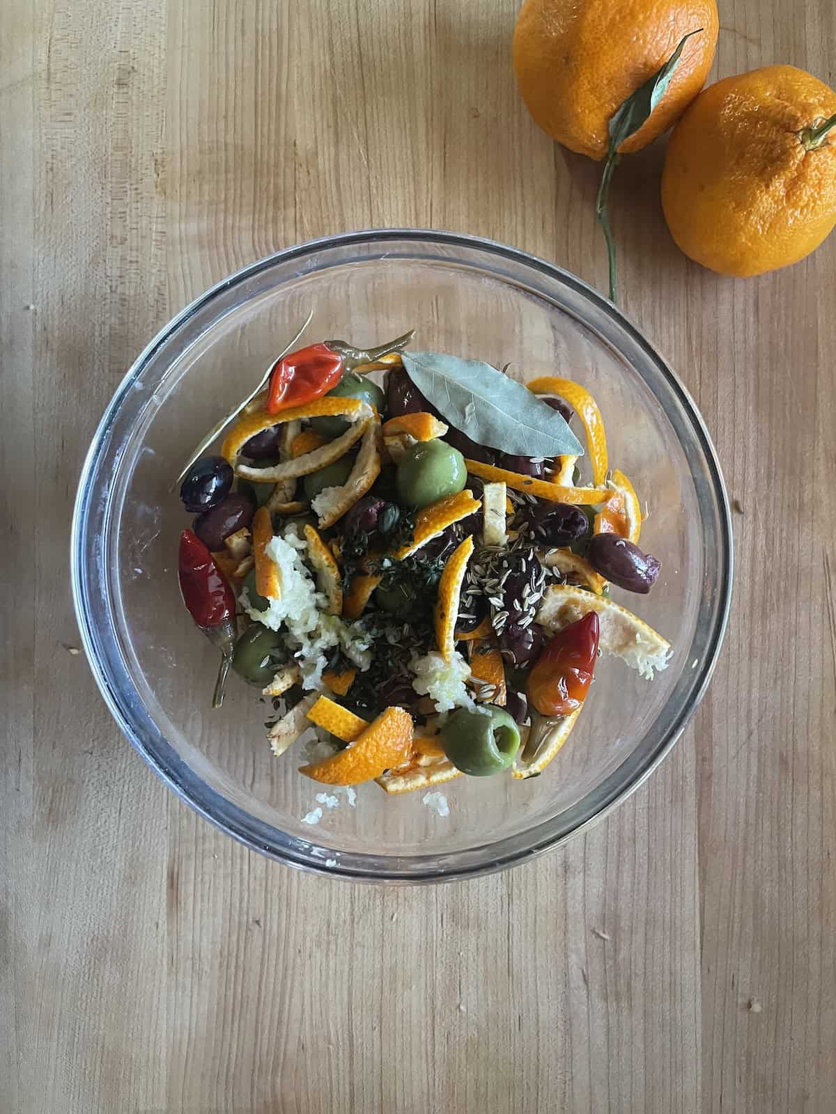 mixing ingredients in a bowl.
