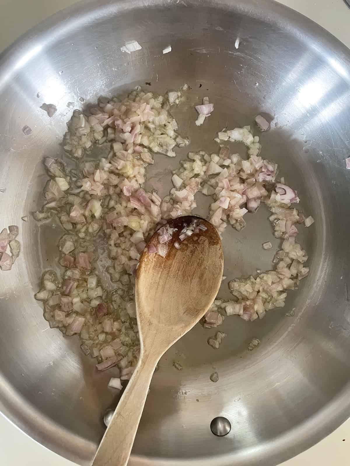 saute shallots