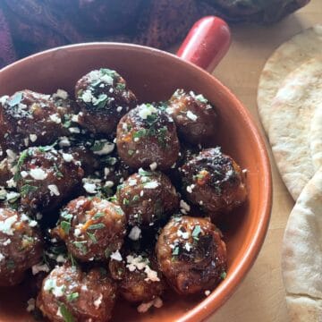 Morrocan Meatballs with Fig and Balsamic Glaze