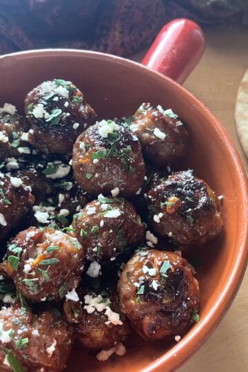 Morrocan Meatballs with Fig and Balsamic Glaze