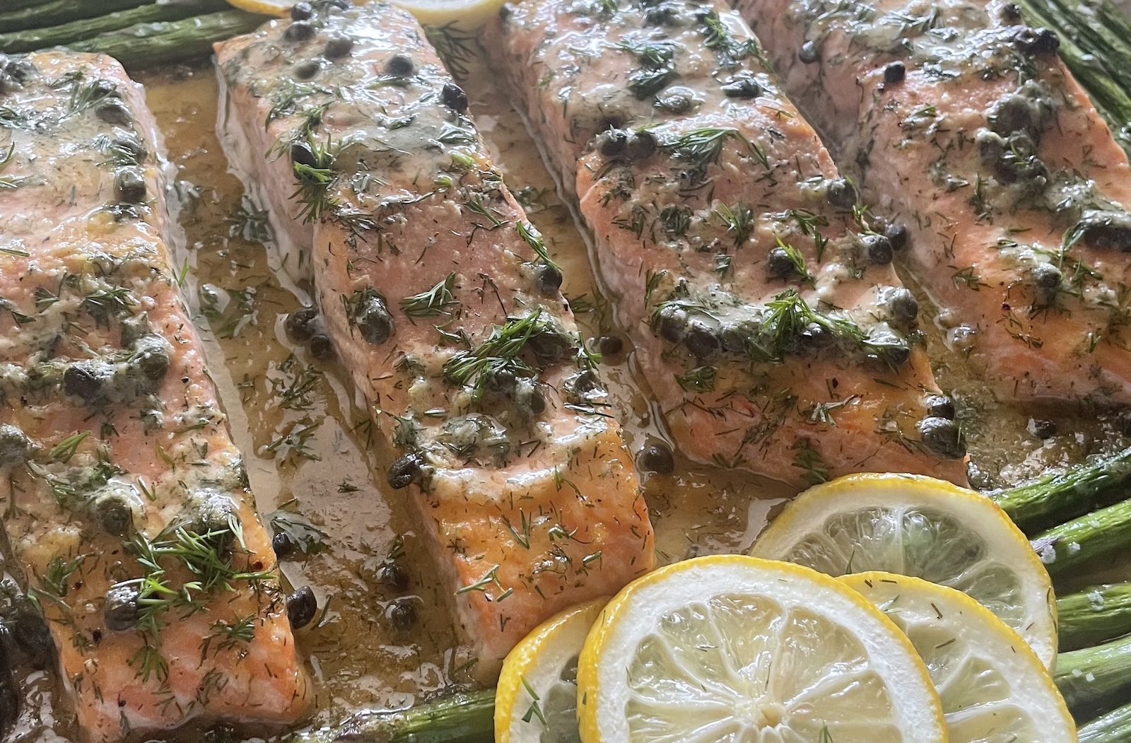 Sheet Pan Lemon Dijon Salmon and Asparagus