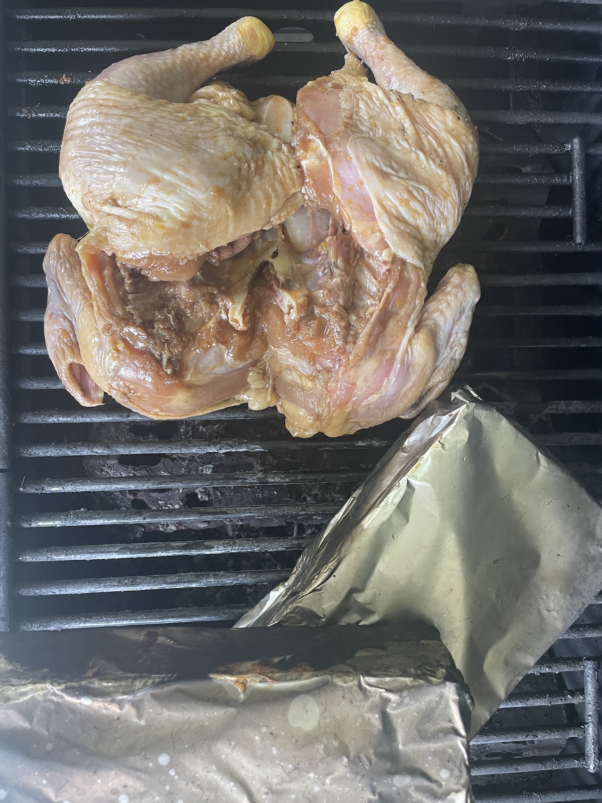 preheat grill and bricks