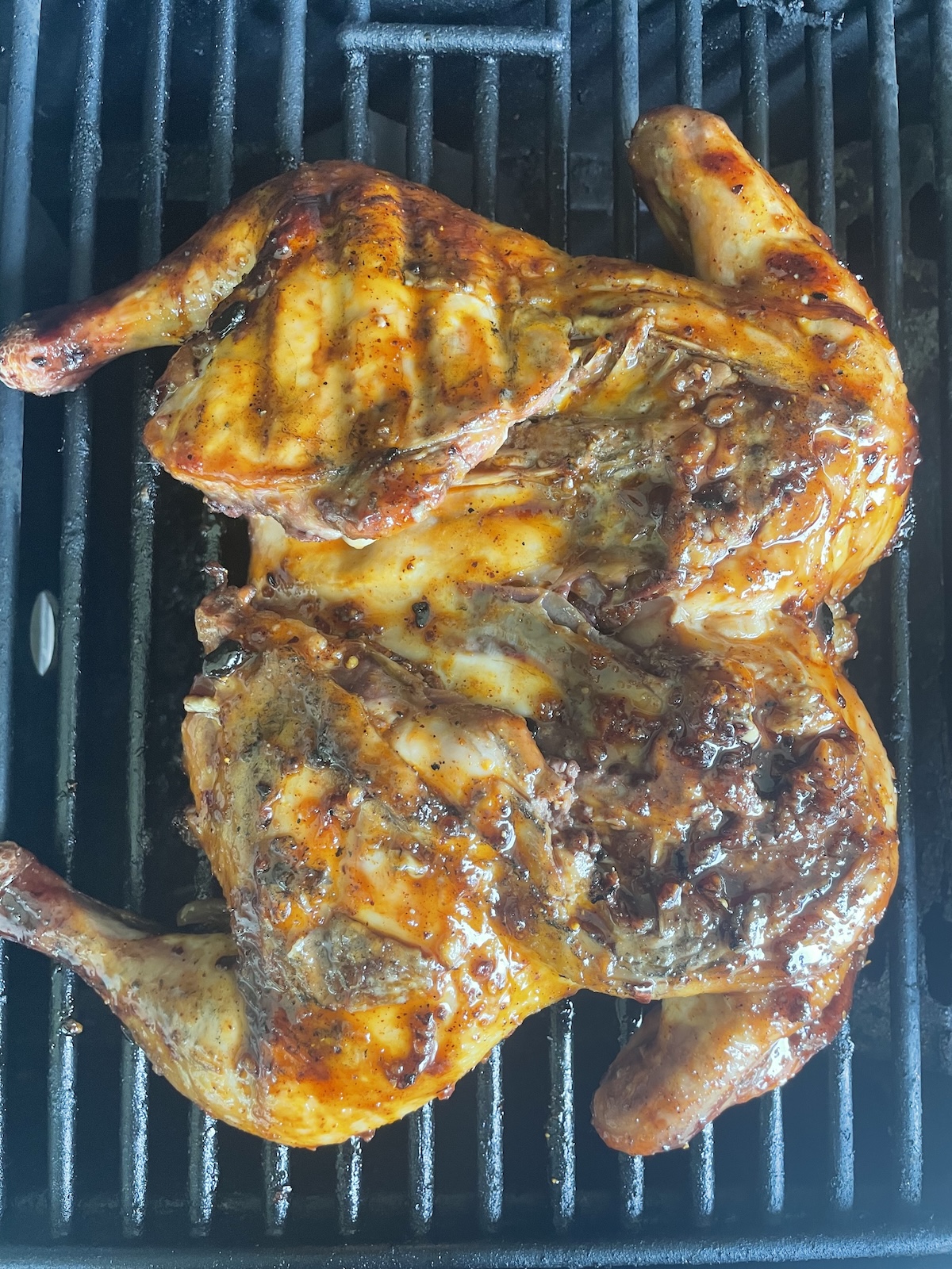 chicken brushed with glaze