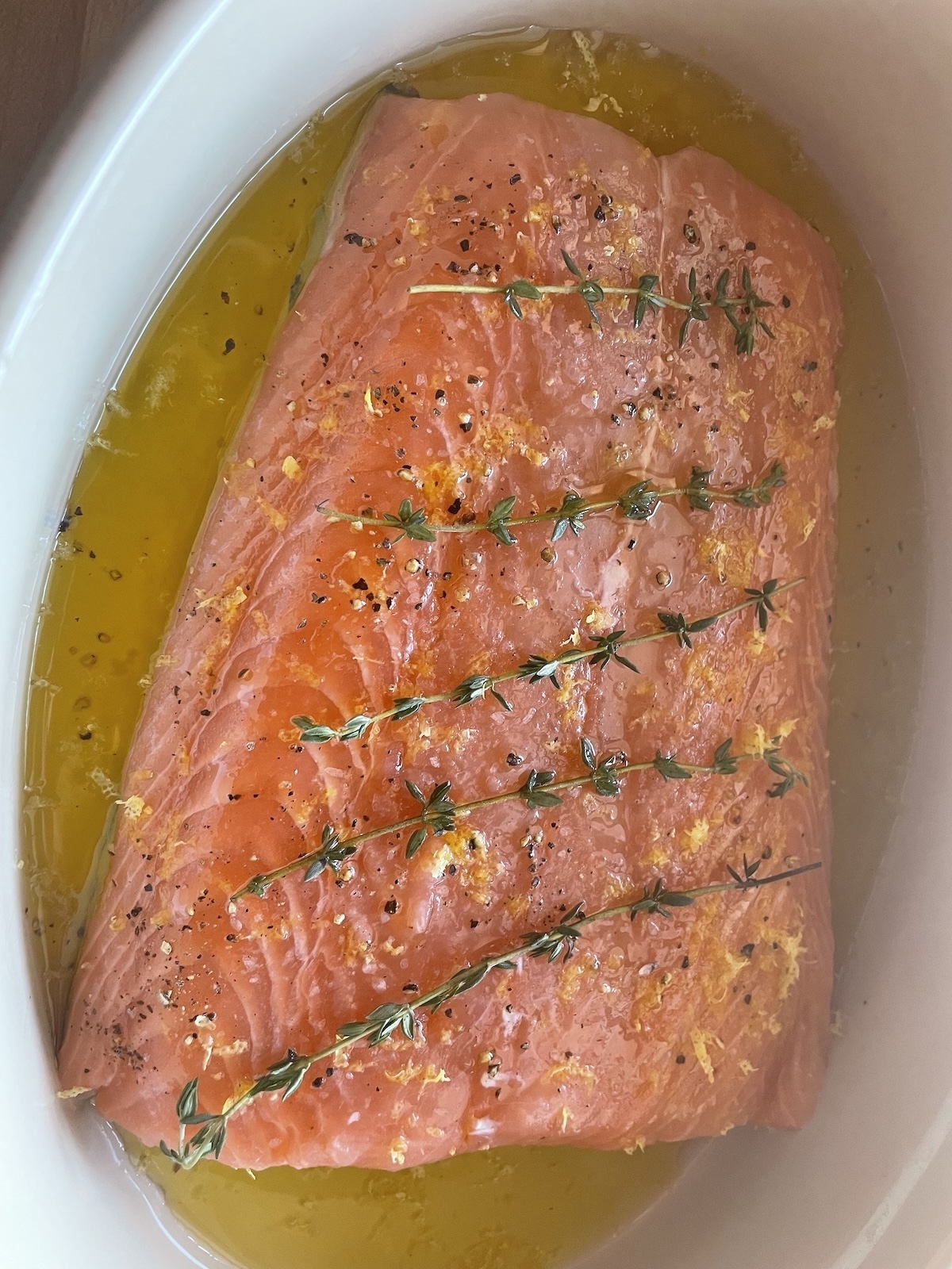 top with thyme sprigs