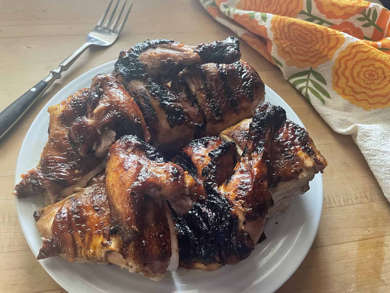 Grilled Asian Chili Crisp Chicken Under a Brick