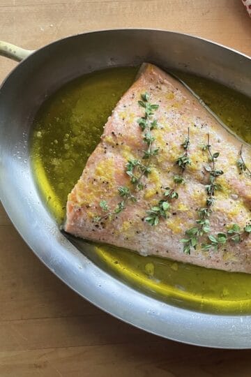 Lemon and Olive Oil Poached Salmon