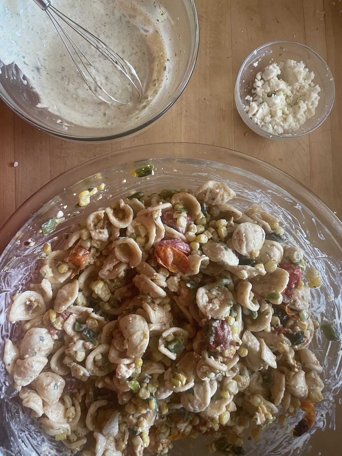 add dressing in increments.